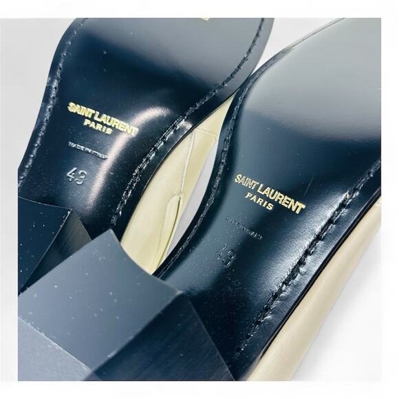 NIB Saint Laurent Vassili Boots EU 43 US 10 Smooth Leather Ivory White $1,250 - Picture 11 of 13